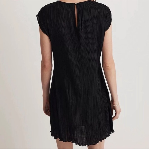 Madewell Plissé Mini Tee Dress In Black SIZE 8 - Picture 5 of 16